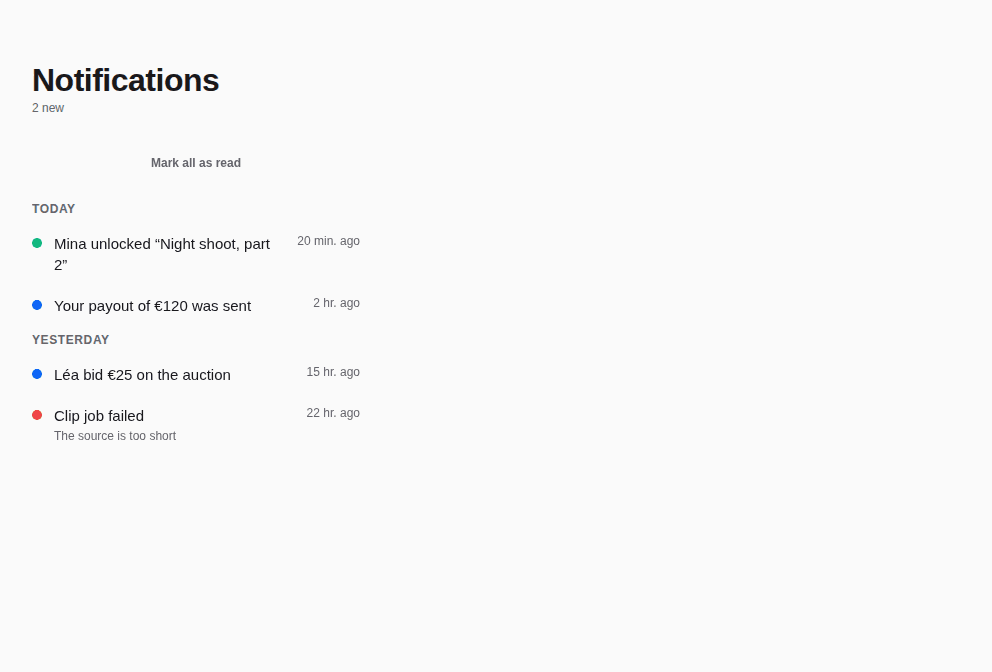 Screen — Notifications, tel que React Native le rend