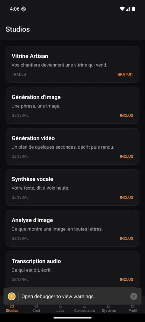 The Studios on Android