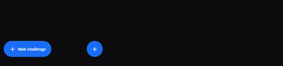 Floating action button — Extended and round, tel que React Native le rend