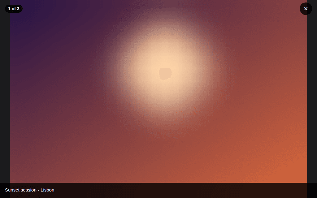 Image viewer — A gallery, as React Native renders it