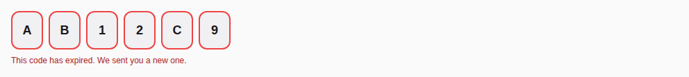 OTP input — Refused, tel que React Native le rend