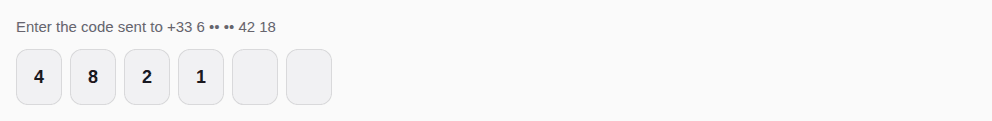 OTP input — Verify, tel que React Native le rend